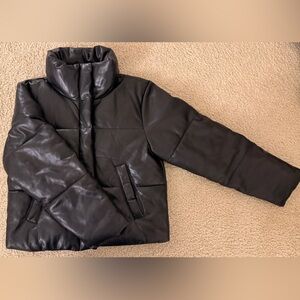 Abercrombie Vegan Leather Jacket. Black. Size Small.